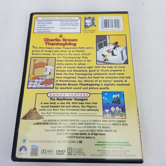 Peanuts Classic Holiday 3 DVD Collection- Thanksgiving, Great Pumpkin, Christmas - Picture 13 of 16